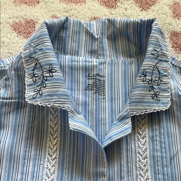 Secret Treasures Blue Striped Pajama Set - Picture 3 of 13